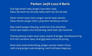 Pantun Jarjit Yang Keren